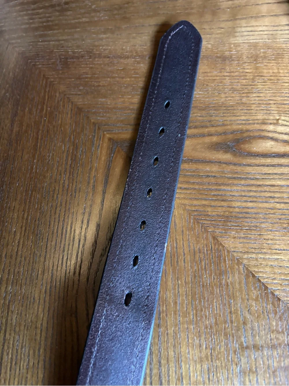 Dickies Genuine Leather Brown Belt Size 38 Matte Black Buckle 1.5” Wide